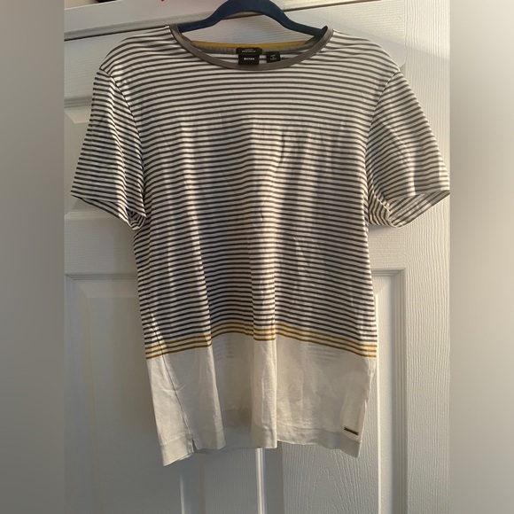 Hugo Boss Other - Hugo Boss Slim Fit Striped Men's Shirt - White and Gray